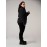 Winter Black  High Collar Jacket - Outdoor Casual, Front Zipper, Hidden Zipper Insert Bag