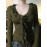 Women'S Vintage-Inspired Ruffle Trim Long Sleeve T-Shirt - Slim Fit, Black, Casual Style with Tie Waist Detail, All-Season Wear, Casual Wear Tee | Ruffle Detail Top | Glossy Texture