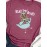 Women's Casual Short Sleeve T-Shirt - Read More Books Graphic Print with Piglets Like Doves Design, Soft Viscose Blend, Lightweight 180gsm, Maroon Book Lover Gift for Teachers & Readers, Machine Washable