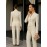 [Formal Professional Suit] New Fashionable Commuter Suit Minimalist High-End Fashionable Blazer + Trousers Formal Occasion Professional Suit, Solid Color, Long Sleeve, Regular Fit, Double Breasted, Button, Lapel Collar, H Fit, All Season, Adult